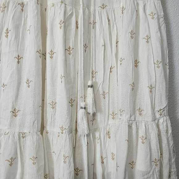 Elegant White Uiolet Skies  Floral Skirt Sz S - Picture 2 of 6